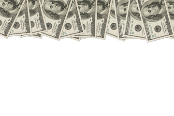 Money Border of hundred dollar bills