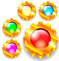 vector sun button