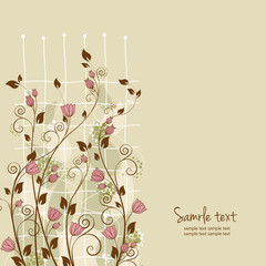 beautiful flower decoration with place for text