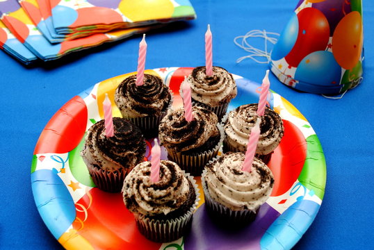 Chocolate Birthday Cupcakes