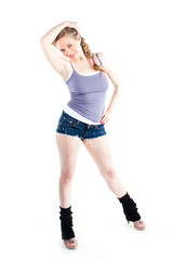 Fototapeta premium young and beautiful woman engaged in fitness