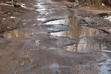 damaged road