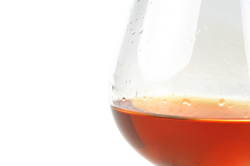 brandy in glass.