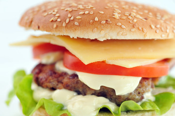 hamburger with cutlet