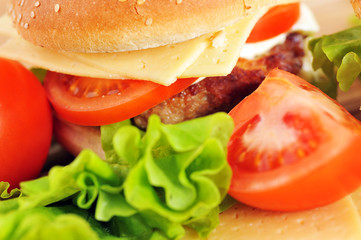 hamburger with cutlet