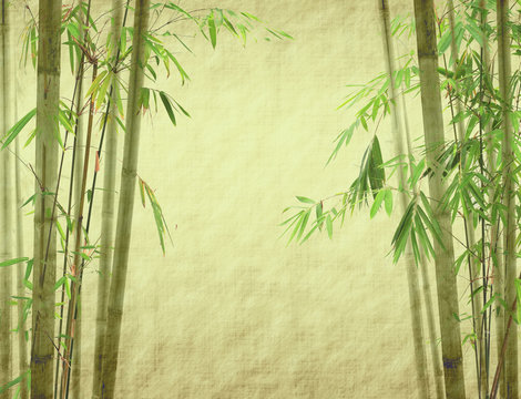 Grunge Stained Bamboo Paper Background