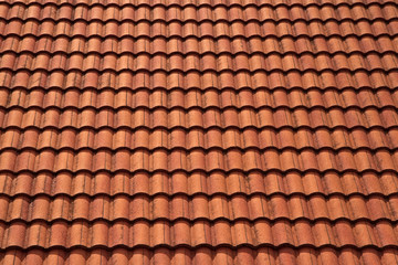 clean roof tiles background texture in regular rows