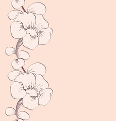 Floral decorative background, seamless pattern