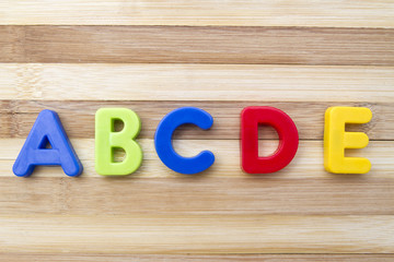 Letter magnets "ABCDE"