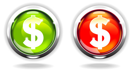 Obraz premium button Dollar