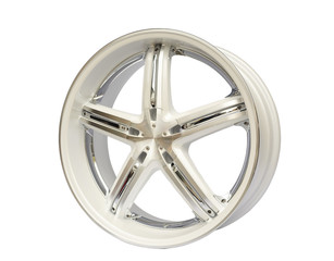 White and chrome wheel