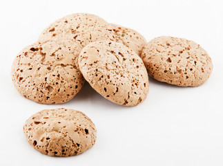 Several Sinterklaas ginger nuts isolated over white