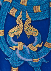 Traditional Thai dragon painting