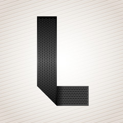 Letter metal ribbon - L