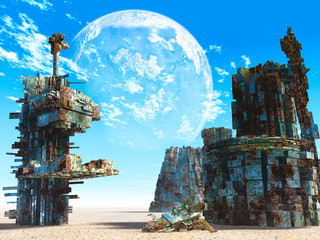 Plakaty  3d Fantasy krajobraz