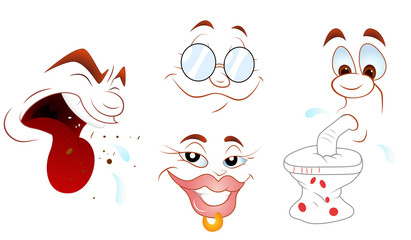 Cartoon Character Face Expressions