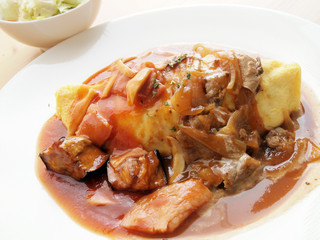 Omelet rice Japan food