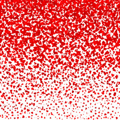 Seamless Horizontal Pattern Confetti Hearts Red