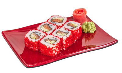 Tobiko Spicy Maki Sushi - Hot Roll with various type of Tobiko (