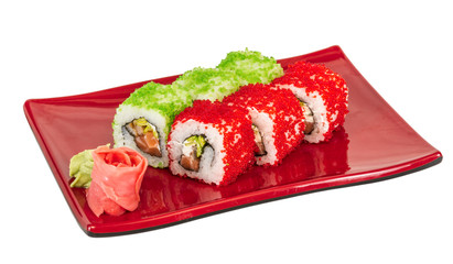 Tobiko Spicy Maki Sushi - Hot Roll with various type of Tobiko (