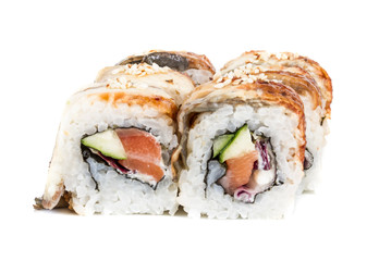 Japanese traditional Cuisine - Maki Roll with Cucumber , Cream C