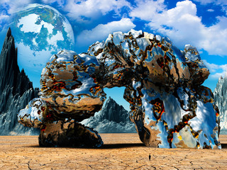 Obrazy na Szkle  3d Fantasy krajobraz