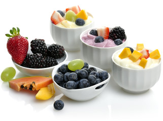 Yogurts With Fruits And Berries