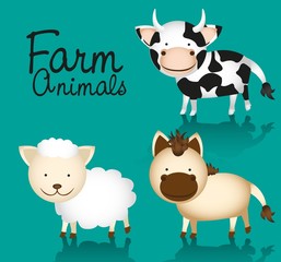cute farm animals Set
