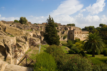 Fototapeta na wymiar Ruiny w Pompejach, Włochy