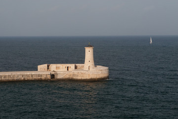Fototapeta na wymiar Valletta, Malta Lighthouse
