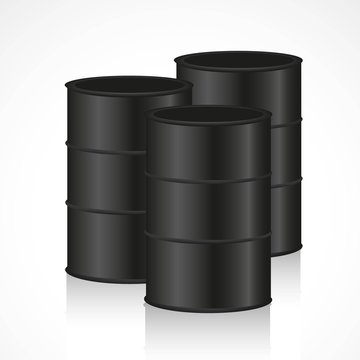 barrels isolated on black