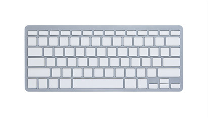 Blank computer keyboard with clipping path