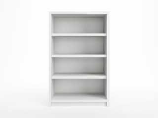 white bookcase