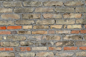 muro in mattoni di argilla