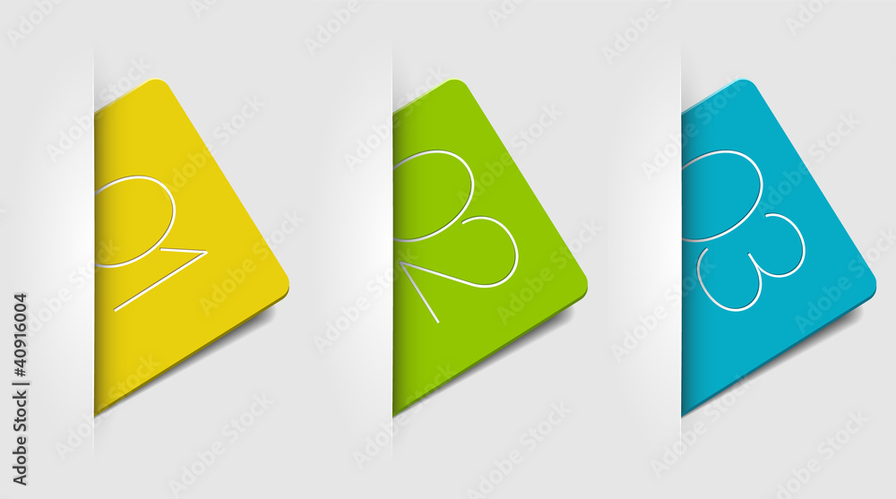 Poster one two three - vector cards with numbers