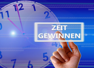 Naklejka premium Zeit Gewinnen