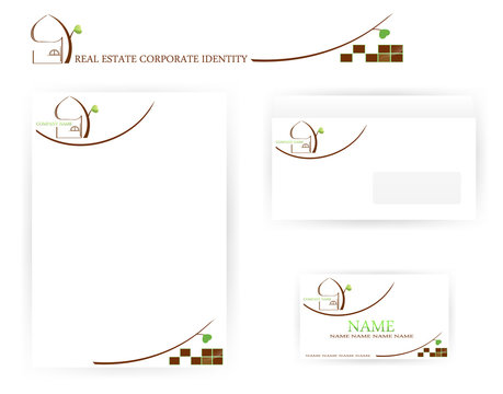 set of real estate corporate identity templates