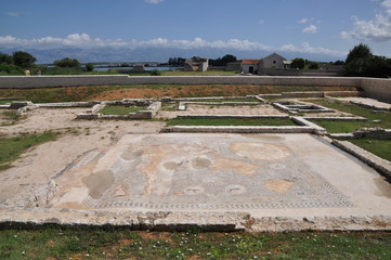 Römisches Mosaik in Nin, Kroatien