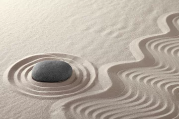 Printed roller blinds Stones in the sand meditation rock garden zen buddhism