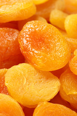 Dried apricots close-up