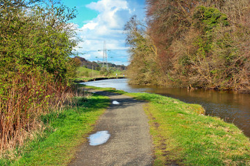 Forth and Clyde Canal in Springtime, Scotland