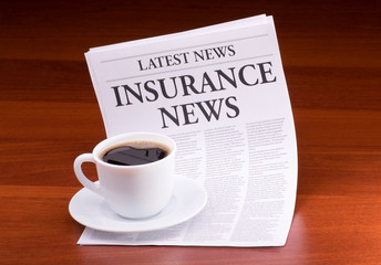 The newspaper LATEST NEWS.with the headline INSURANCE NEWS