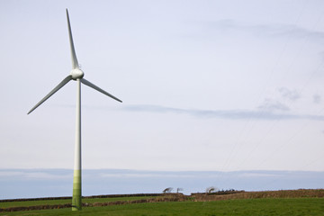 Wind Turbine on Cornish Farmland UK