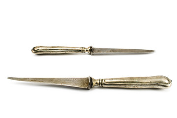 Two vintage table knifes
