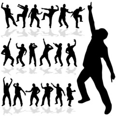 man dancing vector silhouette
