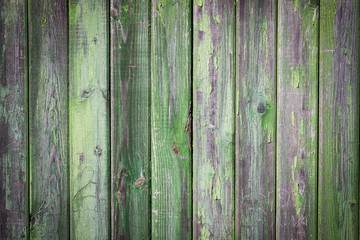 Fototapeta na wymiar Grunge green painted wooden plank
