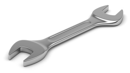 Clé plate sur fond blanc 2