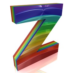 Letter Z from rainbow alphabet