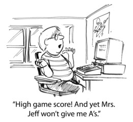 Gaming Student Questioning Teacher