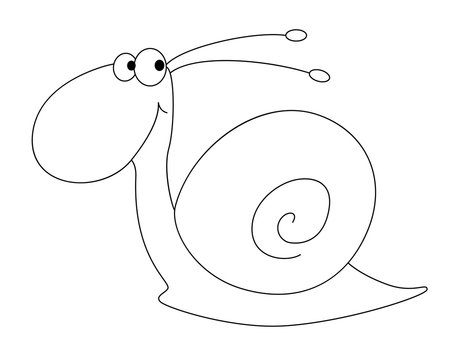 snail funny outlined